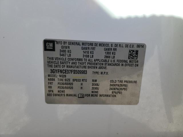 3GYFNCE37FS509983 - 2015 CADILLAC SRX PERFORMANCE COLLECTION Սպիտակ լուսանկար 13