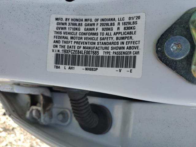 19XFC2E84LE007685 - 2020 HONDA CIVIC SPORT თეთრი ფოტო 13