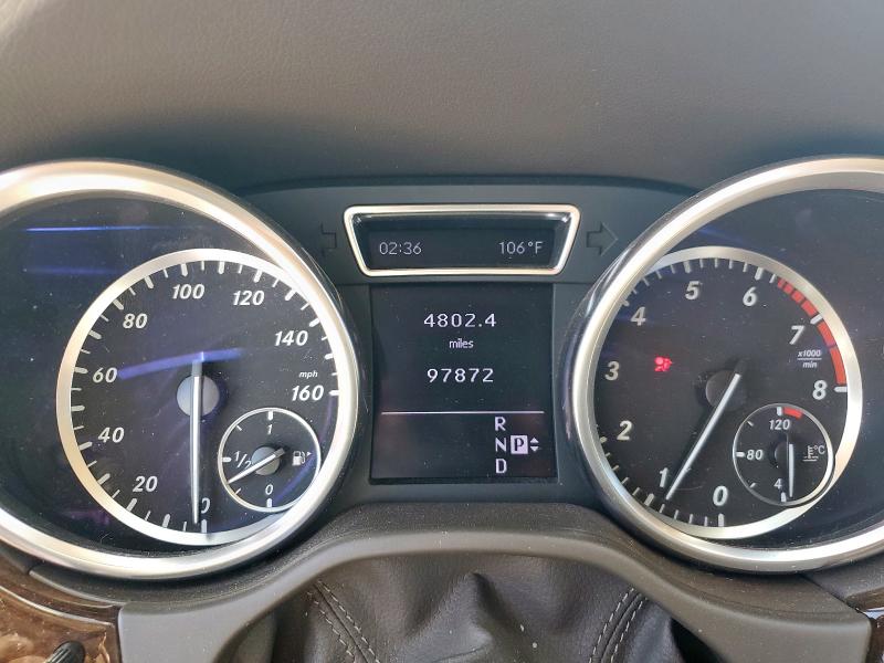 4JGDA5HB9CA039701 - 2012 MERCEDES-BENZ ML 350 4MATIC WHITE photo 9