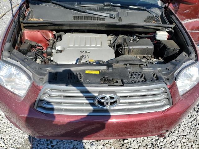 5TDKK3EHXAS022847 - 2010 TOYOTA HIGHLANDER SE BURGUNDY photo 12