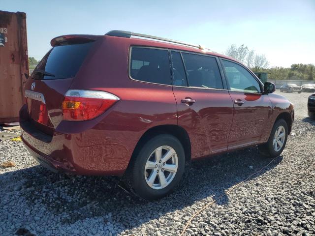 5TDKK3EHXAS022847 - 2010 TOYOTA HIGHLANDER SE BURGUNDY photo 3