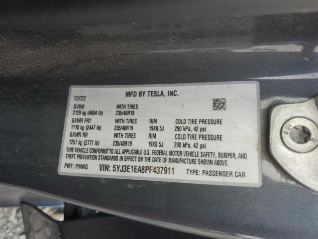 5YJ3E1EA8PF437911 - 2023 TESLA MODEL 3 Grau Foto 12