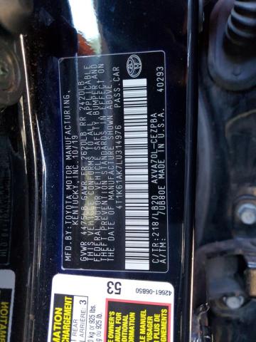 4T1K61AK7LU314976 - 2020 TOYOTA CAMRY XSE أسود صورة 12