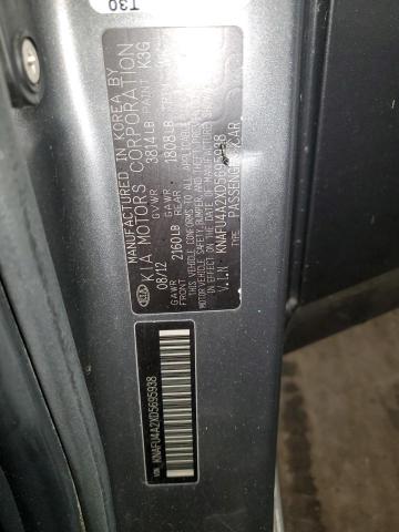 KNAFU4A2XD5695938 - 2013 KIA FORTE EX 灰色 照片 12