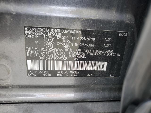 JTM16RFV4PD093635 - 2023 TOYOTA RAV4 SE GRAY photo 14