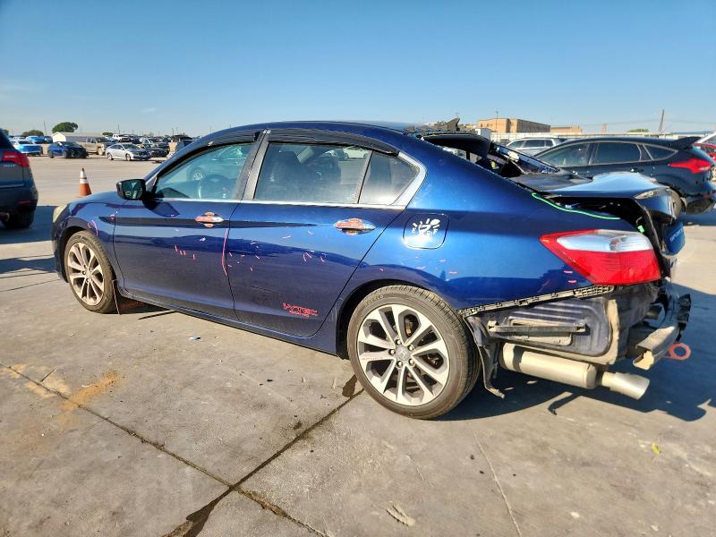 1HGCR2F58FA250074 - 2015 HONDA ACCORD SPORT BLUE photo 2