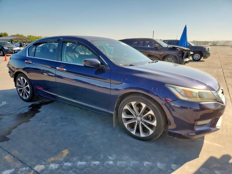 1HGCR2F58FA250074 - 2015 HONDA ACCORD SPORT BLUE photo 4