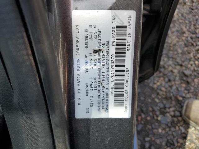 JM1BL1LP0D1790270 - 2013 MAZDA 3 I GRAY photo 13