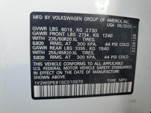 1V2WSPE81SC010970 - 2025 VOLKSWAGEN ID.4 PRO S Սպիտակ լուսանկար 13