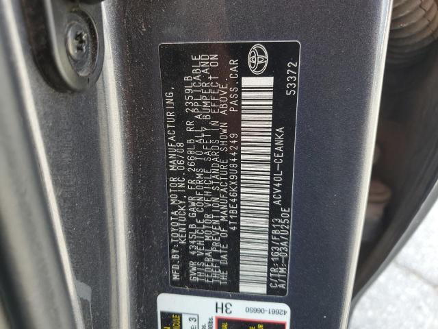 4T1BE46KX9U844249 - 2009 TOYOTA CAMRY BASE GRAY photo 13