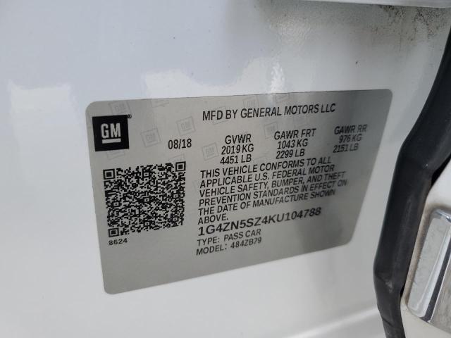 1G4ZN5SZ4KU104788 - 2019 BUICK LACROSSE PREFERRED WHITE photo 13