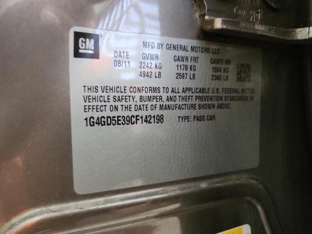 1G4GD5E39CF142198 - 2012 BUICK LACROSSE PREMIUM თაფლისფერი ფოტო 12