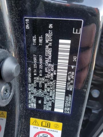 JTJBARBZ6K2197475 - 2019 LEXUS NX 300 BASE შავი ფოტო 13