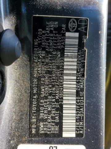 2T1BU4EE8AC317993 - 2010 TOYOTA COROLLA BASE 石墨色 照片 12