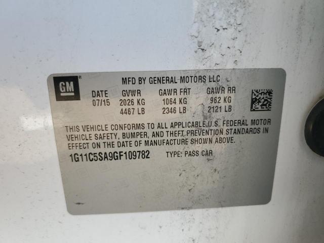 1G11C5SA9GF109782 - 2016 CHEVROLET MALIBU LIM LT 白色 照片 12