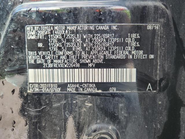 2T3BFREVXEW226498 - 2014 TOYOTA RAV4 LE BLACK photo 13