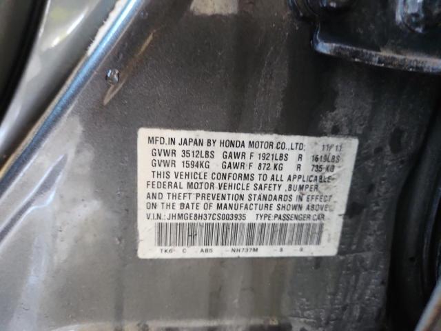 JHMGE8H37CS003935 - 2012 HONDA FIT Boz foto 13