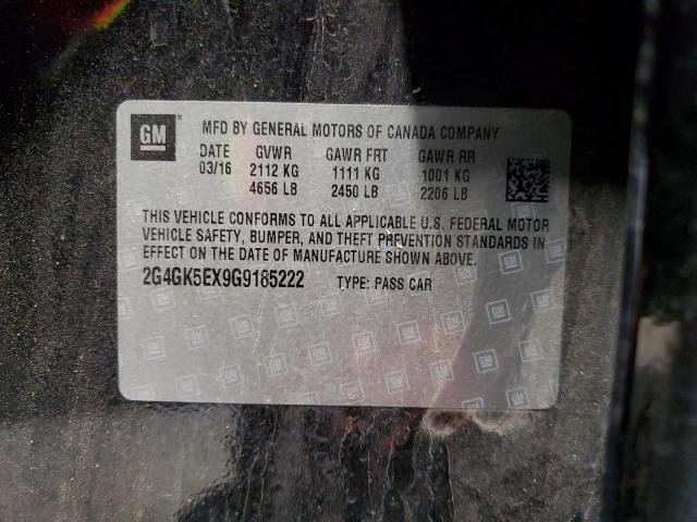 2G4GK5EX9G9185222 - 2016 BUICK REGAL 黑色 照片 12