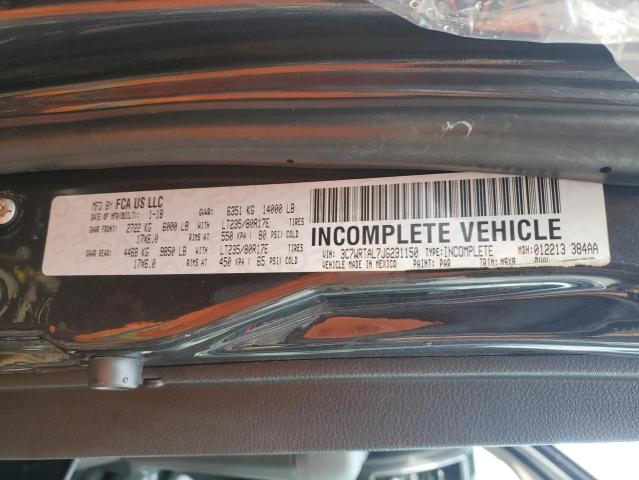 3C7WRTAL7JG231150 - 2018 RAM 3500 Czarny zdjęcie 10