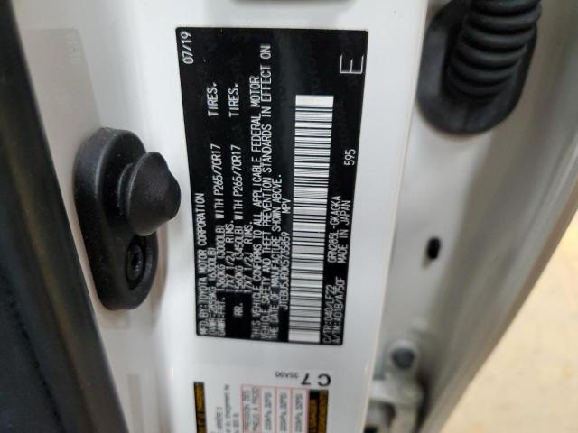 JTEBU5JR0K5735859 - 2019 TOYOTA 4RUNNER SR5/SR5 PREMIUM თეთრი ფოტო 13