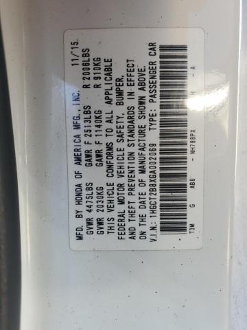 1HGCT2B8XGA002069 - 2016 HONDA ACCORD EXL Blanc photo 12