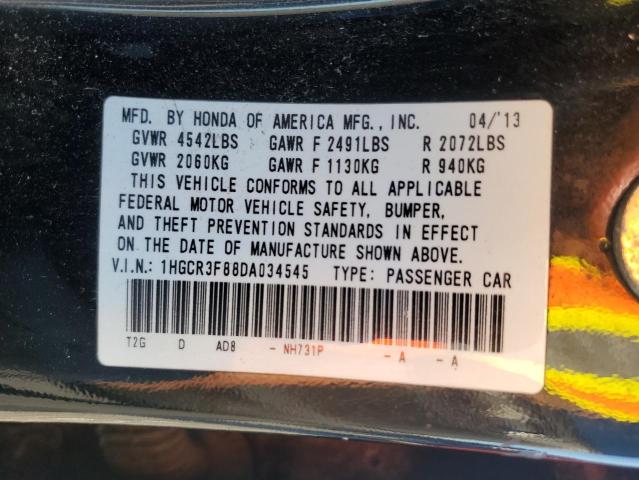 1HGCR3F88DA034545 - 2013 HONDA ACCORD EXL BLACK photo 12
