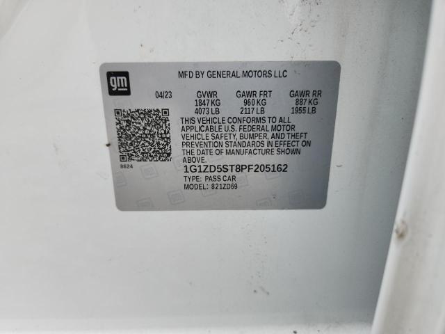 1G1ZD5ST8PF205162 - 2023 CHEVROLET MALIBU LT 白色 照片 12