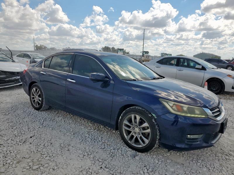 1HGCR3F83FA007773 - 2015 HONDA ACCORD EXL BLUE photo 4