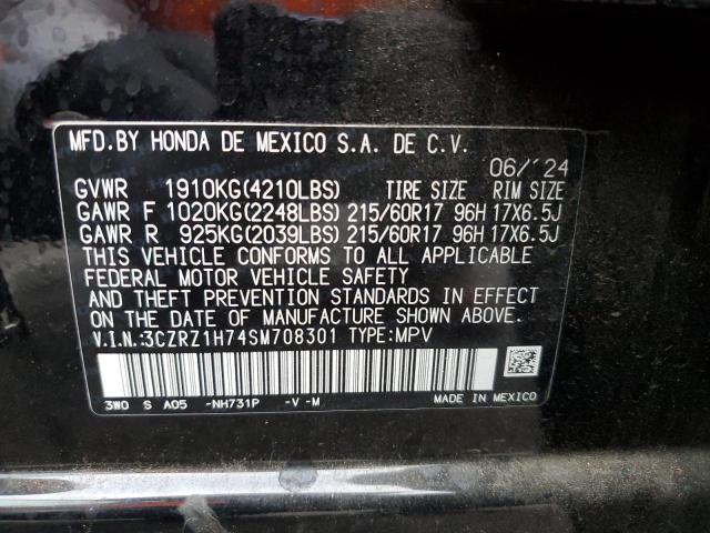 3CZRZ1H74SM708301 - 2025 HONDA HR-V EXL Qara foto 12
