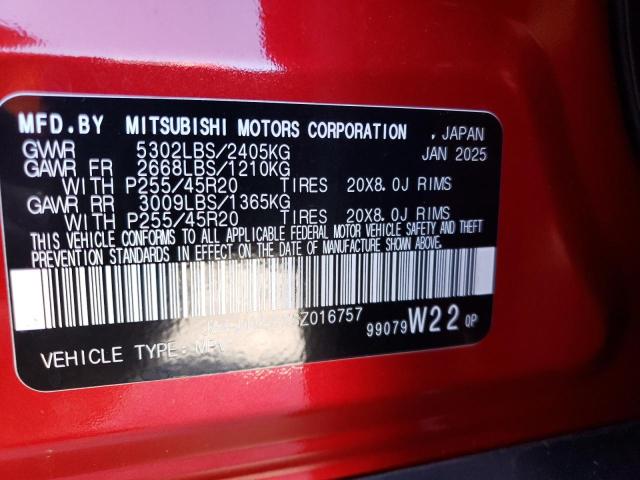 JA4J4VA8XSZ016757 - 2025 MITSUBISHI OUTLANDER SE 红色 照片 13