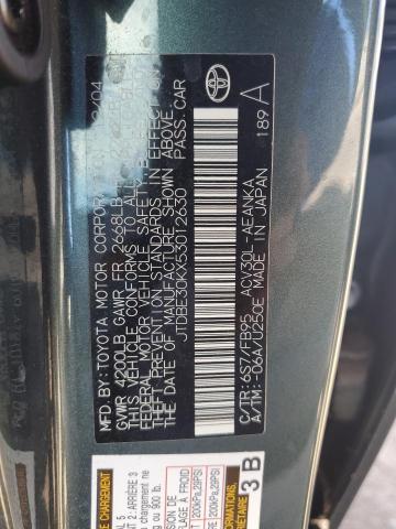 JTDBE30KX53012630 - 2005 TOYOTA CAMRY LE TEAL photo 12