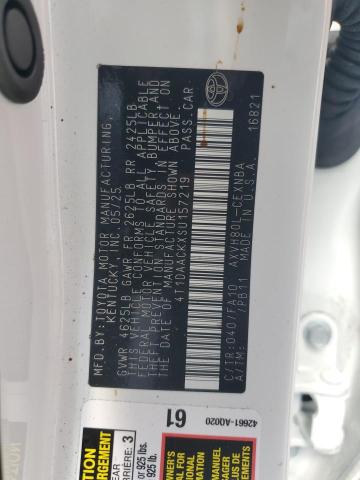 4T1DAACKXSU157219 - 2025 TOYOTA CAMRY XSE თეთრი ფოტო 12