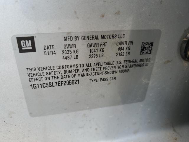 1G11C5SL7EF205621 - 2014 CHEVROLET MALIBU 1LT SILVER photo 12