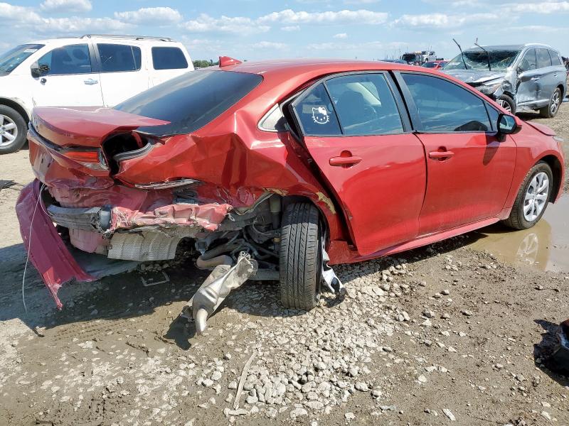 5YFEPMAE1MP256940 - 2021 TOYOTA COROLLA LE RED photo 3
