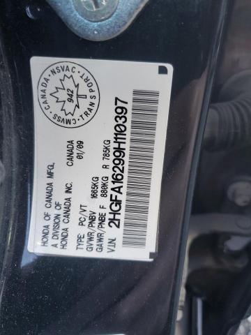 2HGFA16299H110397 - 2009 HONDA CIVIC DX Qara foto 12