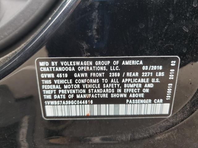 1VWBS7A39GC044816 - 2016 VOLKSWAGEN PASSAT SE Qara foto 12