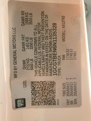 1GCGTBEN6N1135328 - 2022 CHEVROLET COLORADO Ağ foto 12