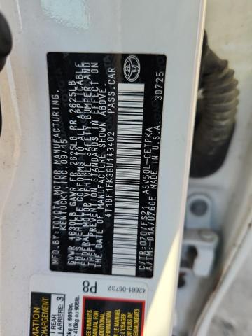 4T1BF1FK3GU143402 - 2016 TOYOTA CAMRY LE თეთრი ფოტო 13