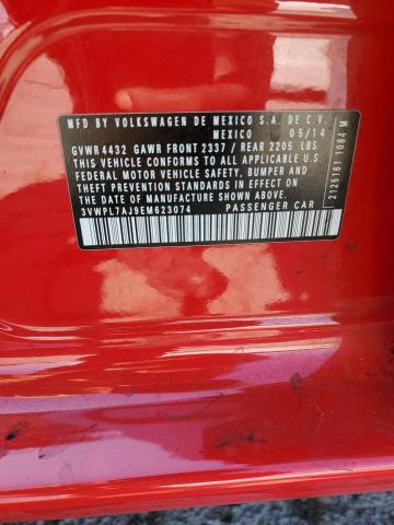 3VWPL7AJ9EM623074 - 2014 VOLKSWAGEN JETTA TDI 红色 照片 12