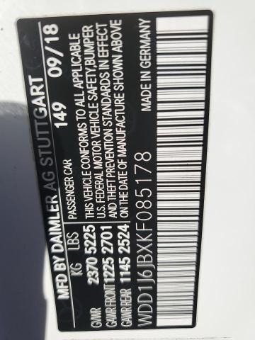 WDD1J6JBXKF085178 - 2019 MERCEDES-BENZ E 450 4MATIC WHITE photo 12