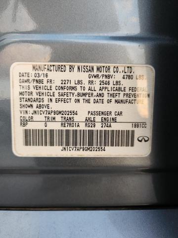 JN1CV7AP9GM202554 - 2016 INFINITI Q50 BASE ნაცრისფერი ფოტო 12