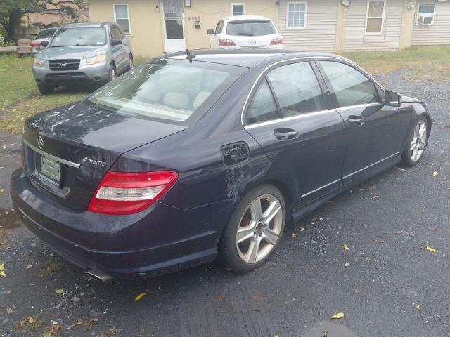 WDDGF8BB6BR145896 - 2011 MERCEDES-BENZ C 300 4MATIC BLUE photo 4