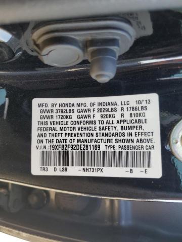 19XFB2F92DE281169 - 2013 HONDA CIVIC EXL Qara foto 13