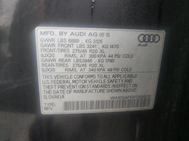 WA1DGAFE5FD026210 - 2015 AUDI Q7 PRESTIGE 黑色 照片 13