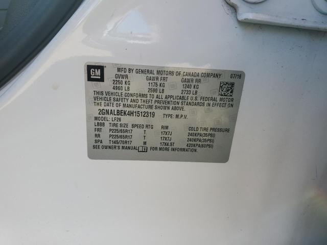 2GNALBEK4H1512319 - 2017 CHEVROLET EQUINOX LS WHITE photo 14