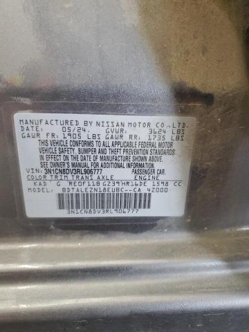 3N1CN8DV3RL906777 - 2024 NISSAN VERSA S 灰色 照片 12