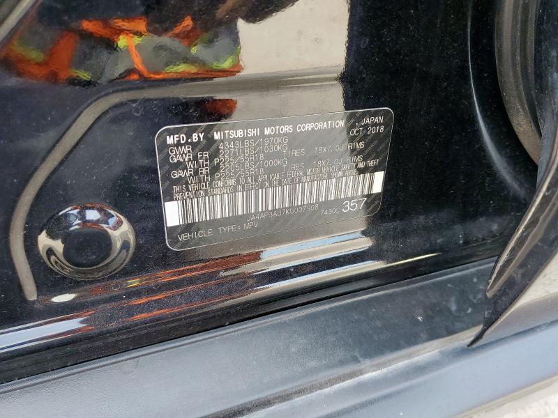 JA4AP3AU7KU007908 - 2019 MITSUBISHI OUTLANDER ES 黑色 照片 12