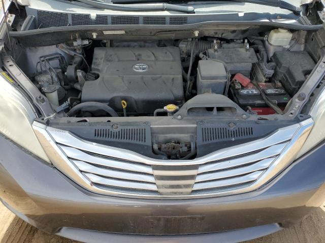 5TDYK3DC8BS019334 - 2011 TOYOTA SIENNA XLE ნაცრისფერი ფოტო 12