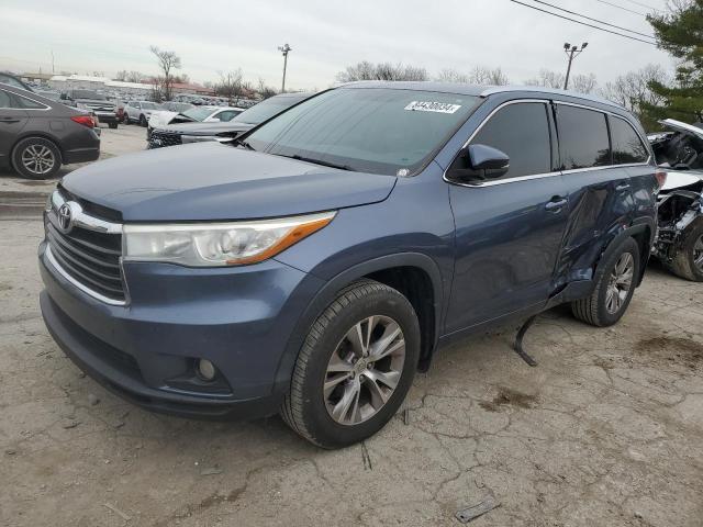 5TDJKRFHXFS149649 - 2015 TOYOTA HIGHLANDER XLE BLUE photo 1