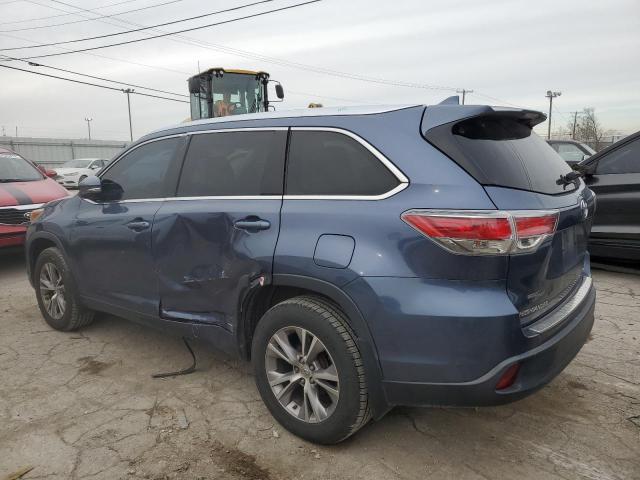 5TDJKRFHXFS149649 - 2015 TOYOTA HIGHLANDER XLE BLUE photo 2